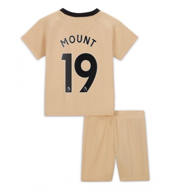 Chelsea Mason Mount #19 Tredjedraktsett Barn 2022-23 Kortermet (+ Korte bukser)